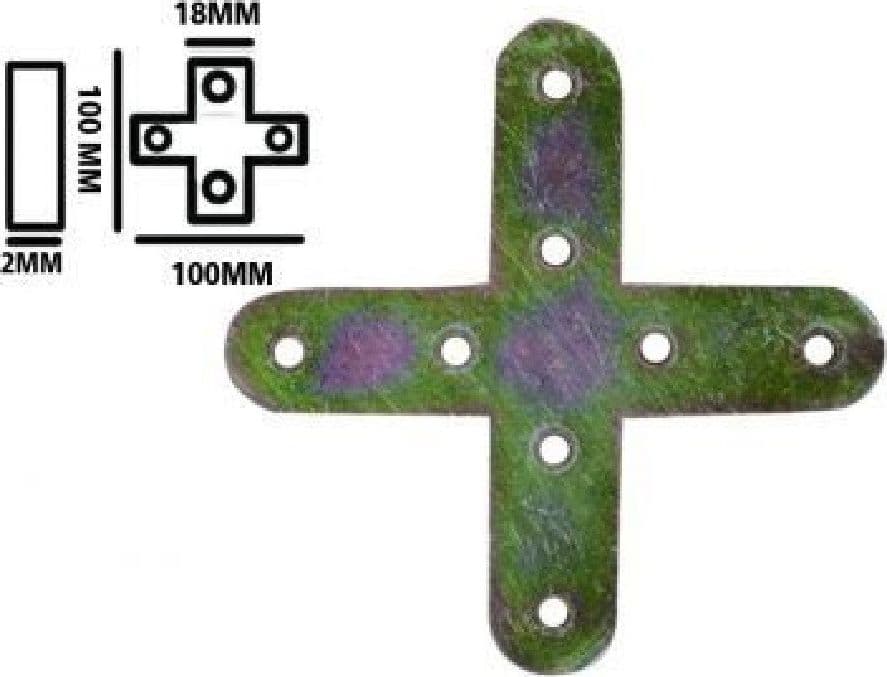 SET 4PZ LASTRINA LASTRINE AD ANGOLO FORMA X 100X20X2MM CON VITI PER MOBILI 91233 - 2