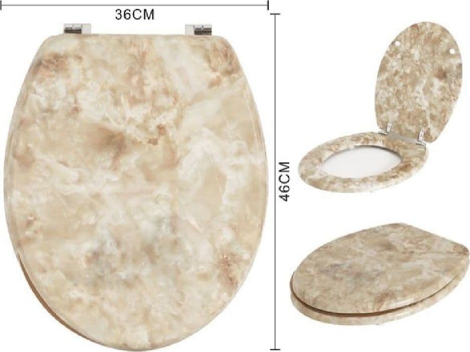 COPRIWATER UNIVERSALE IN MDF STAMPATO PIETRA CERNIERE REGOLABILI 46X36CM 55894 - 2