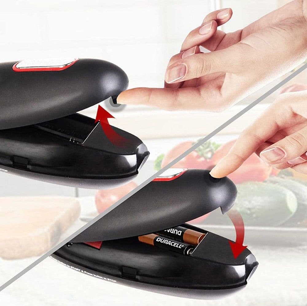 APRISCATOLE ELETTRICO AUTOMATICO PER USO DOMESTICO SICURO E A BATTERIA IN CUCINA - 4