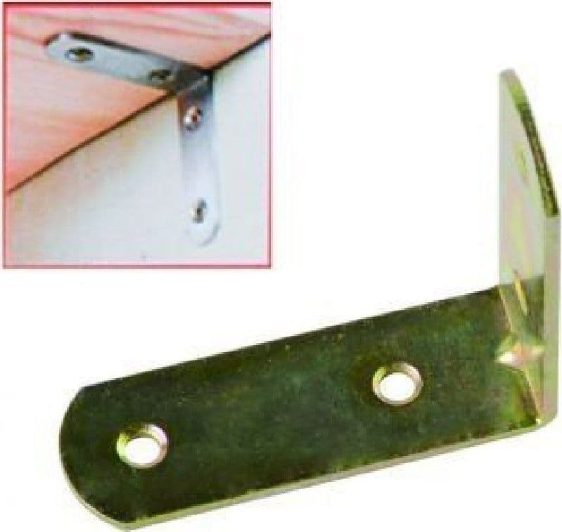 SET 4 PZ LASTRINA LASTRINE AD ANGOLO FORMA L 40X20X2MM CON VITI PER MOBILI 91217 - 2