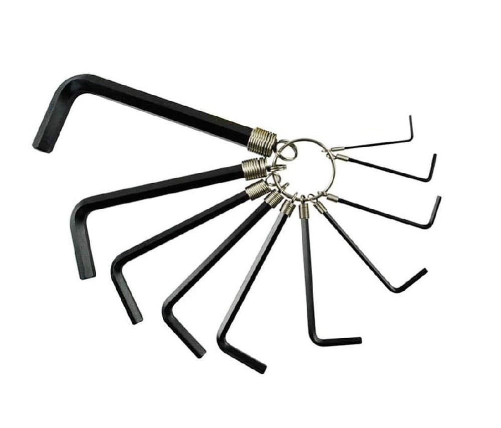 SET 8PZ CHIAVI ESAGONALI MULTIFUNZIONE DESIGN ERGONOMICO VARIE MISURE ANELLO 91055 - 2