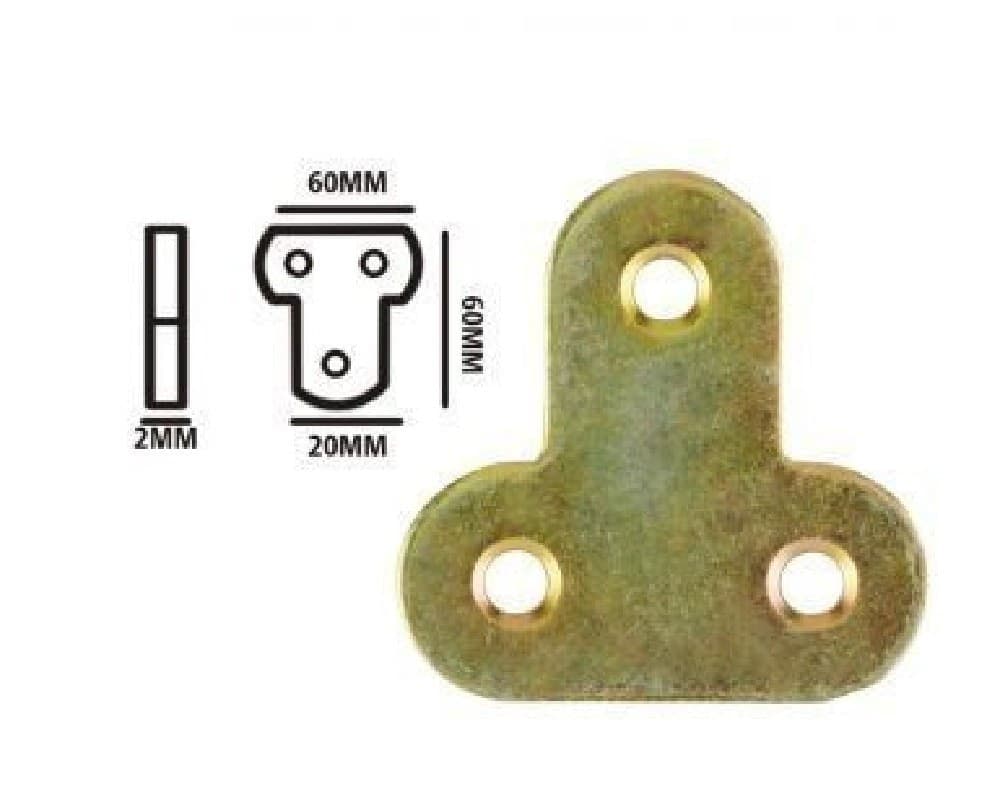 SET 4PZ LASTRINA LASTRINE AD ANGOLO FORMA T 60X20X2 MM CON VITI PER MOBILI 91224 - 2