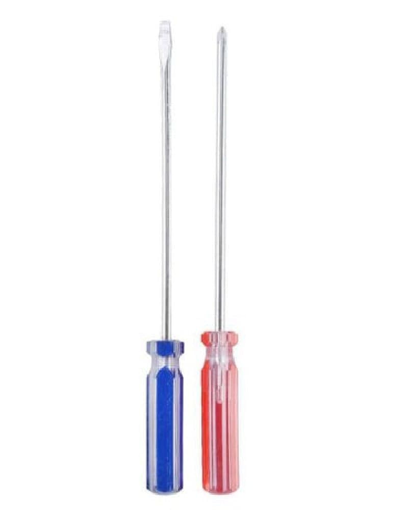 SET 2 PEZZI CACCIAVITE A TAGLIO E A STELLA 75MM CON MANICO CRISTALLO 3" 91895 - 2