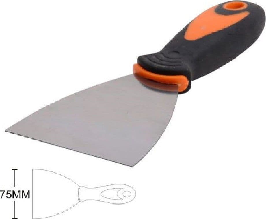 SPATOLA PER PARETI IN ACCIAIO 75MM 3" FERRAMENTA CON MANIGLIA ANTISCIVOLO 90420 - 2