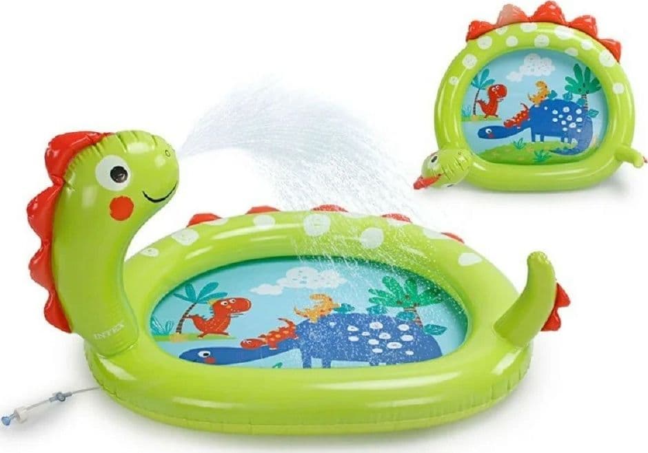 PISCINA BABY GONFIABILE PER BAMBINI DINOSAURO 119 X 109 X 66CM 68LT ESTATE 58437 - 4