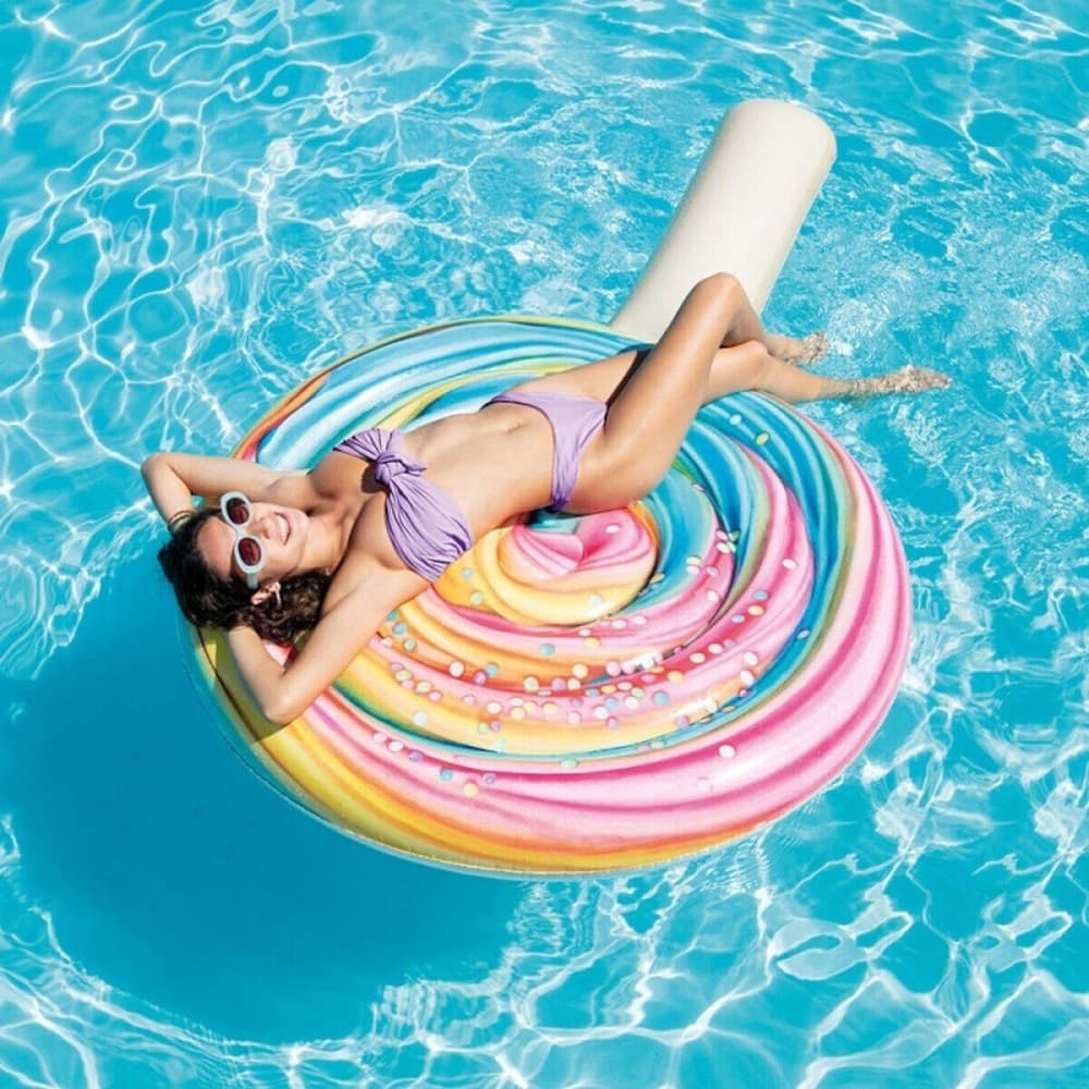 MATERASSINO LOLLIPOP RAINBOW LECCA-LECCA 208X135 CM PER PISCINA MARE LAGO 58754 - 4