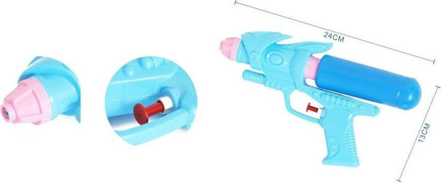PISTOLA AD ACQUA 24X13CM CON SERBATOIO GIOCO BAMBINI MARE COLORI ASSORTITI 605440 - 4
