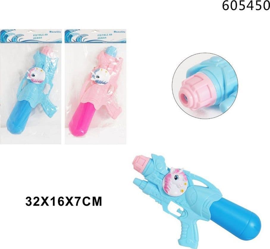 PISTOLA AD ACQUA CON SERBATOIO UNICORNO 32X16X7CM GIOCO BAMBINE MARE ASS 605450 - 2