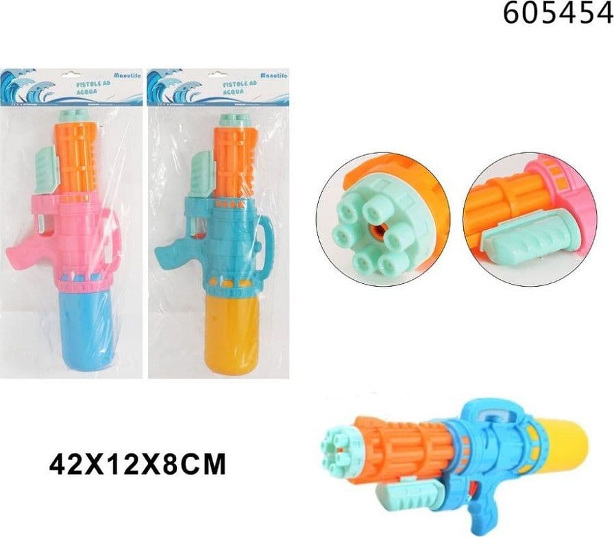 PISTOLA AD ACQUA SERBATOIO 42X12X8CM GIOCATTOLO BIMBI ESTATE VARI COLORI 605454 - 2