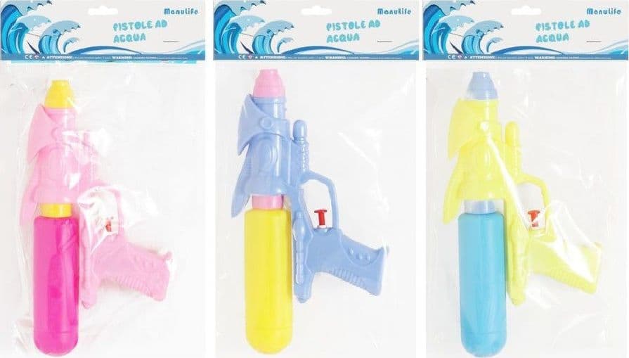 PISTOLA AD ACQUA 23X13CM CON SERBATOIO GIOCO BAMBINI MARE COLORI ASSORTITI 605442 - 4