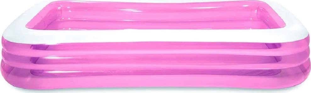 PISCINA GONFIABILE ROSA RETTANGOLARE FAMILY BAMBINI 305X183X56 CM GIARDINO 58487 - 4