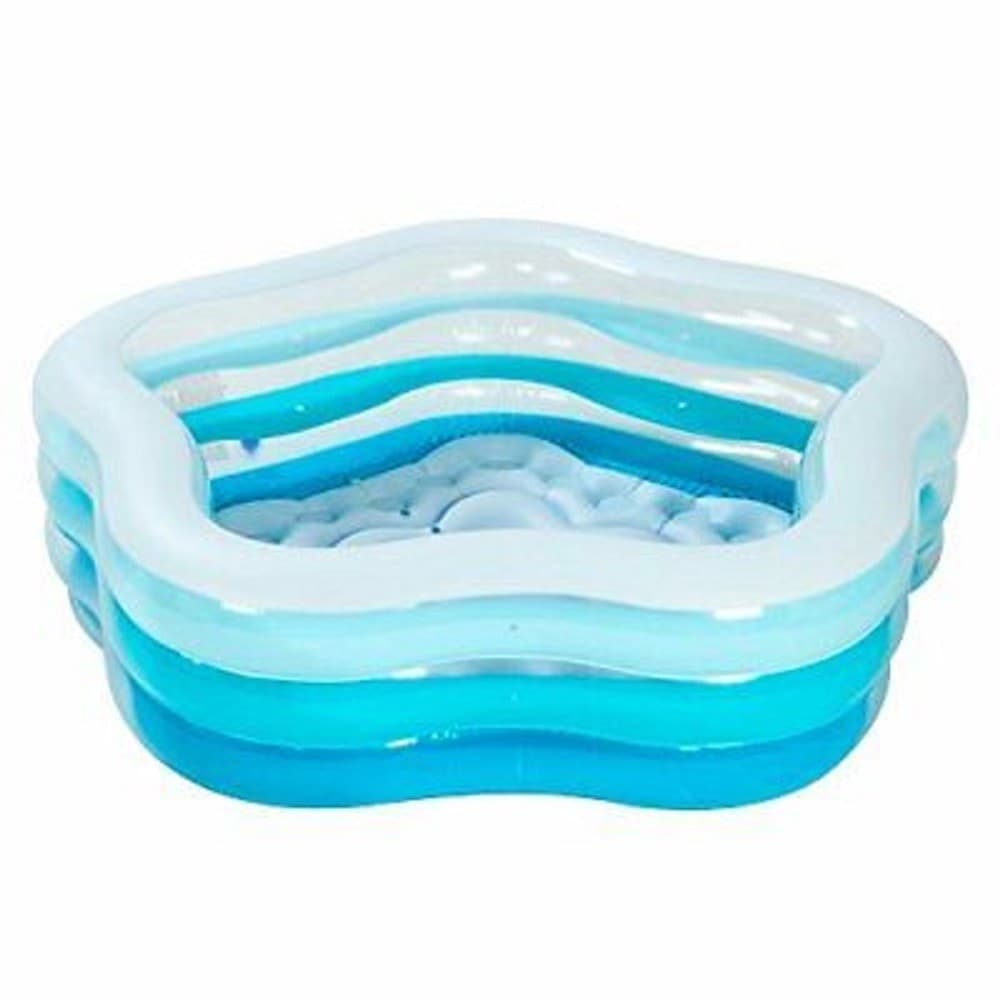 PISCINA GONFIABILE A FORMA DI STELLA 3 ANELLI BAMBINI 185X180X53 CM ESTATE 56495 - 7