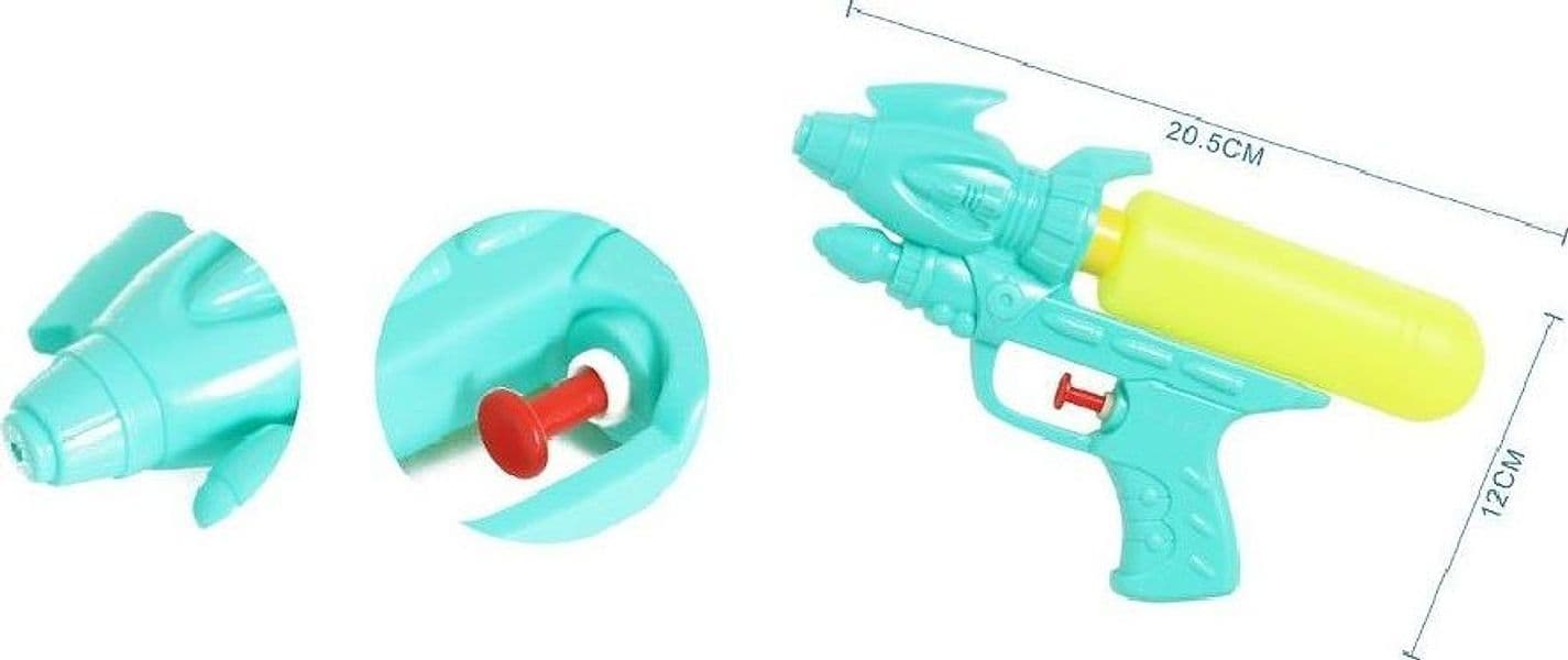 PISTOLA AD ACQUA 20.5X12CM SERBATOIO GIOCO BAMBINI MARE COLORI ASSORTITI 605439 - 5
