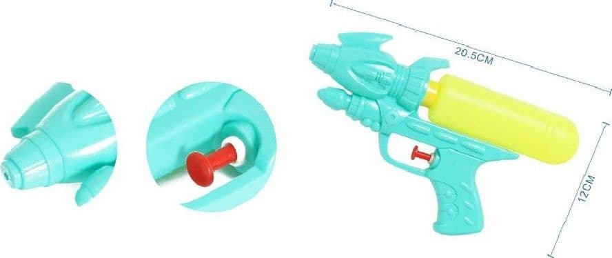 PISTOLA AD ACQUA 20.5X12CM SERBATOIO GIOCO BAMBINI MARE COLORI ASSORTITI 605439 - 5