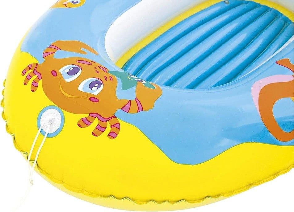 CANOTTO GONFIABILE PER BAMBINI GRANCHIO FELICE PESCI 119 X 79 CM 2 COLORI 34009 - 11