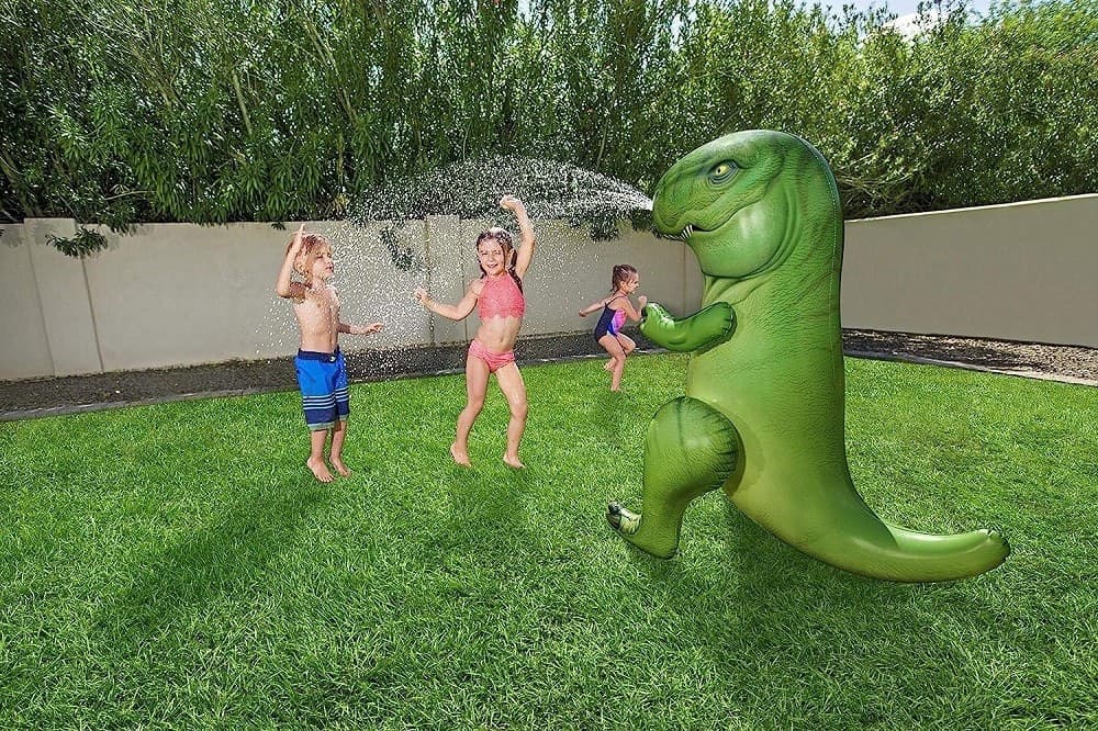 GIOCO SPRUZZA ACQUA A FORMA DI DINOSAURO 9X75X122CM BAMBINI 3 ANNI GIARDINO 52294 - 12