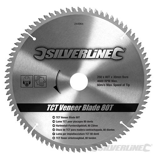 Silverline Lama per impiallacciature in TCT da 80 denti in Attacchi Eternal Brico - Ariano Irpino, commercioVirtuoso.it
