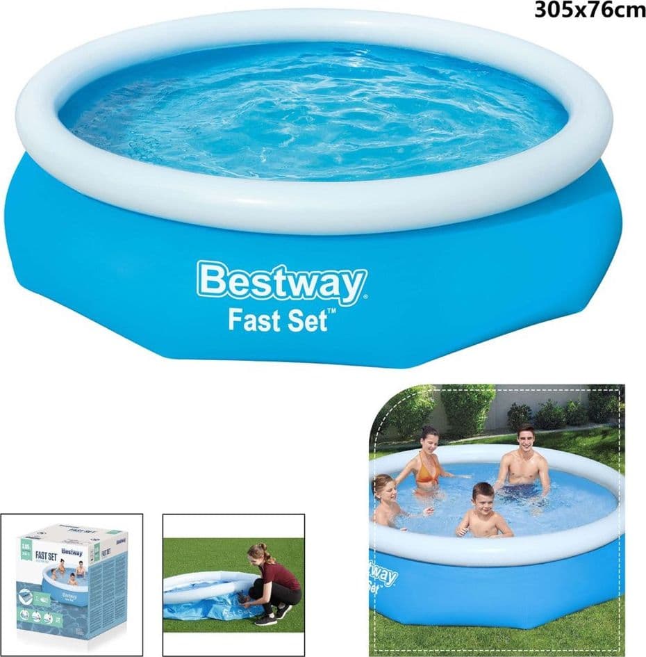 PISCINA GONFIABILE FAST SET ROTONDA 305X76CM PREDISPOSTA PER POMPA FILTRO 57266 - 3