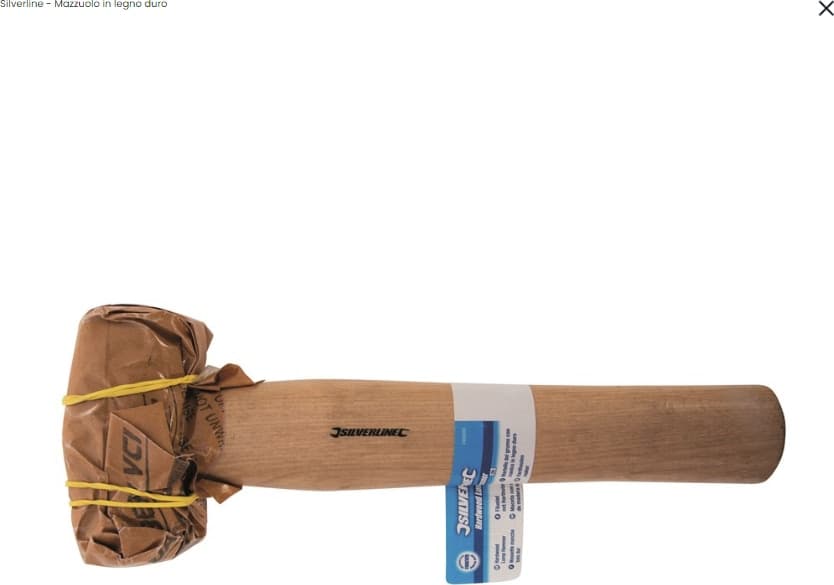 Martello Silverline mazzetta 0.9kg testa in acciaio manico in legno peso Offerta - 2