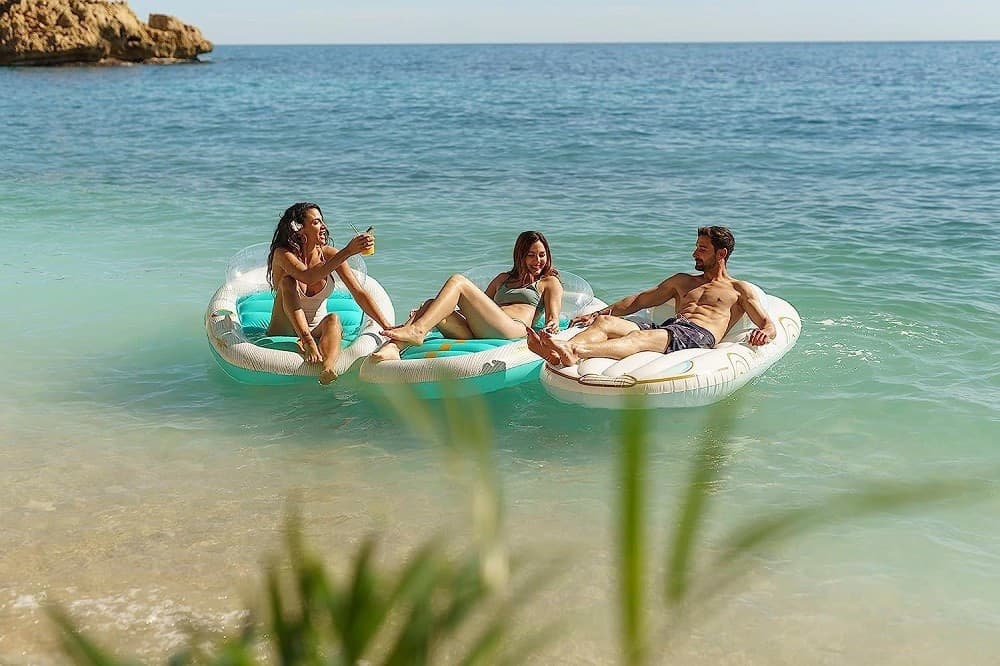 MATERASSINO GALLEGGIANTE YACHT 216X117CM CON MANIGLIE PORTAOGGETTI BICCHIERE 43650 - 5