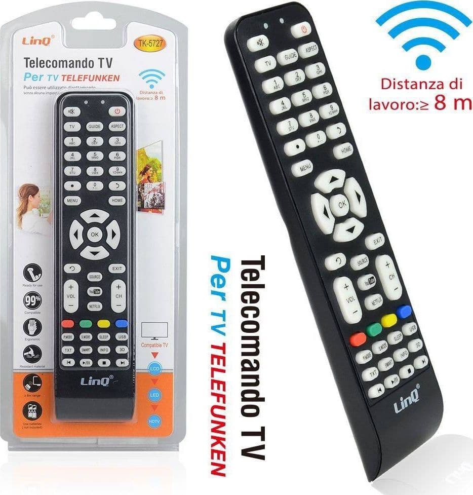 TELECOMANDO TV PER TELEFUNKEN TK-5727 LED LCD HDTV 3DTV COME FUNZIONI ORIGINALE - 3