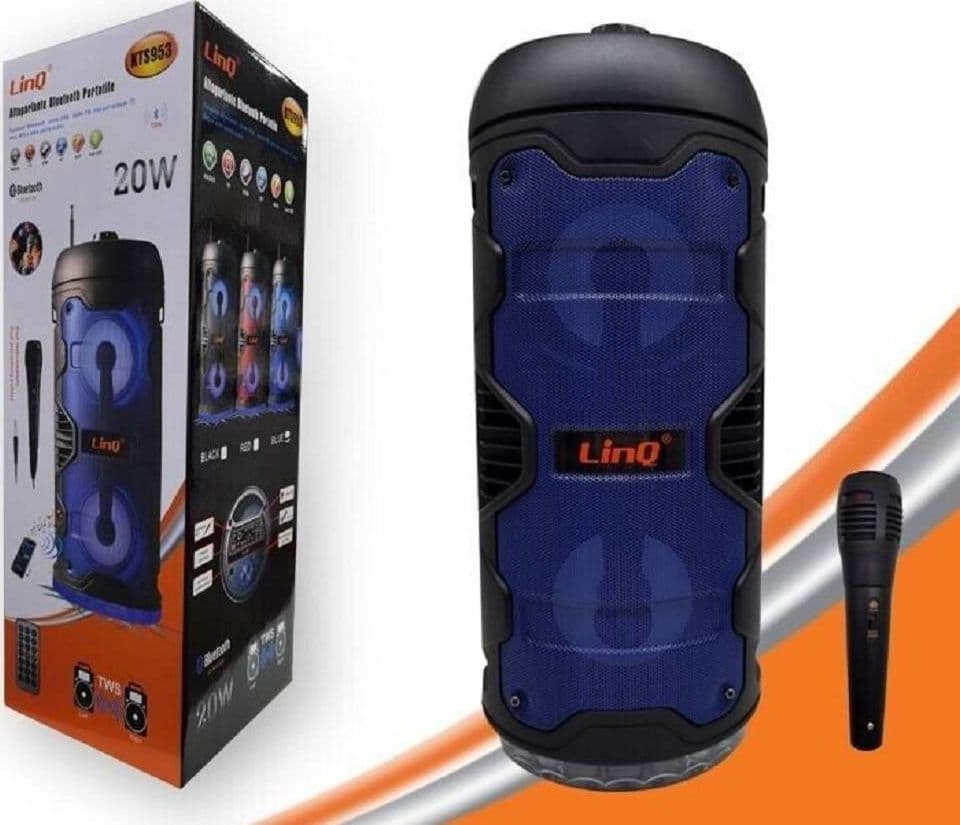 ALTOPARLANTE SPEAKER CASSA BLUETOOTH PORTATILE KTS953 20W MICROFONO WIRELESS USB - 2