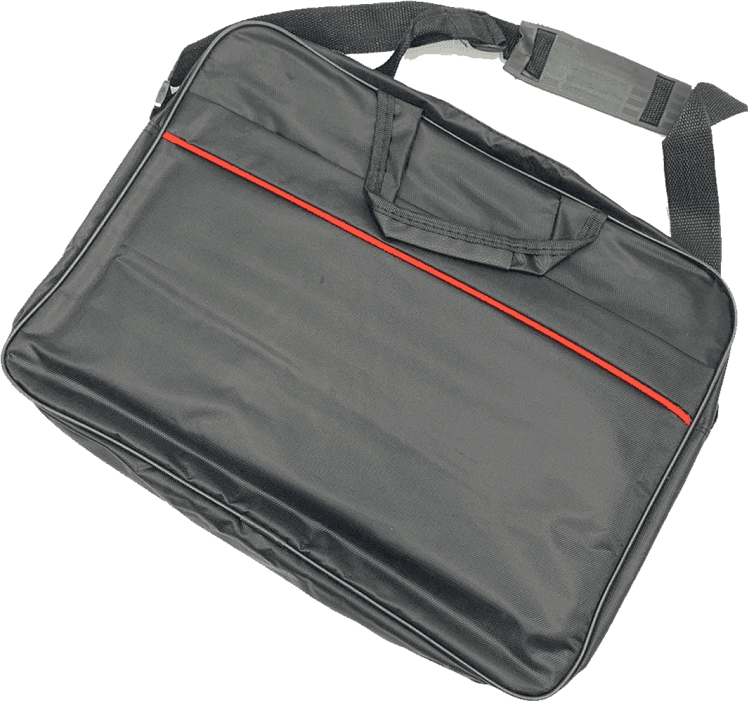 BORSA PER NOTEBOOK LAPTOP FINO A 17" NERA CON TASCA ANTERIORE PORTA OGGETTI L06 - 2
