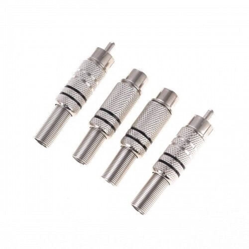 SET 4 ADATTATORI AUDIO VIDEO CAVO COASSIALE CONNETTORI BNC RCA DA AVVITARE AV-28 - 2