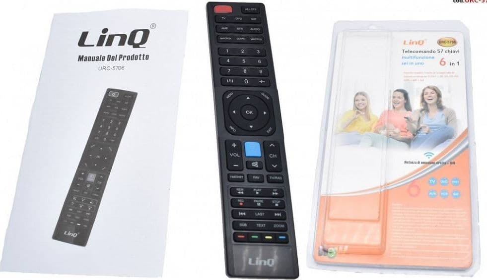 TELECOMANDO UNIVERSALE 6 IN 1 PROGRAMMABILE URC-5706 PER TV LCD LED MULTIFUNZIONE - 5