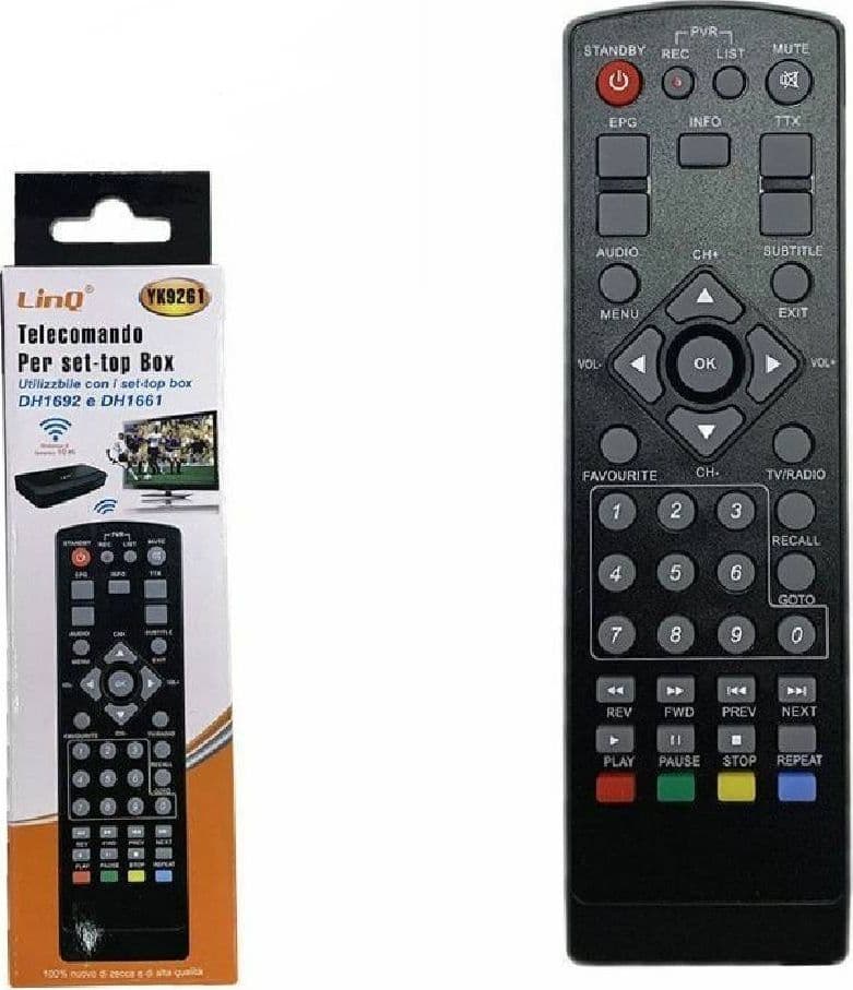 TELECOMANDO UNIVERSALE PER DECODER TV DIGITALE SET-TOP BOX DH1692 DH1661 YK9261 - 2