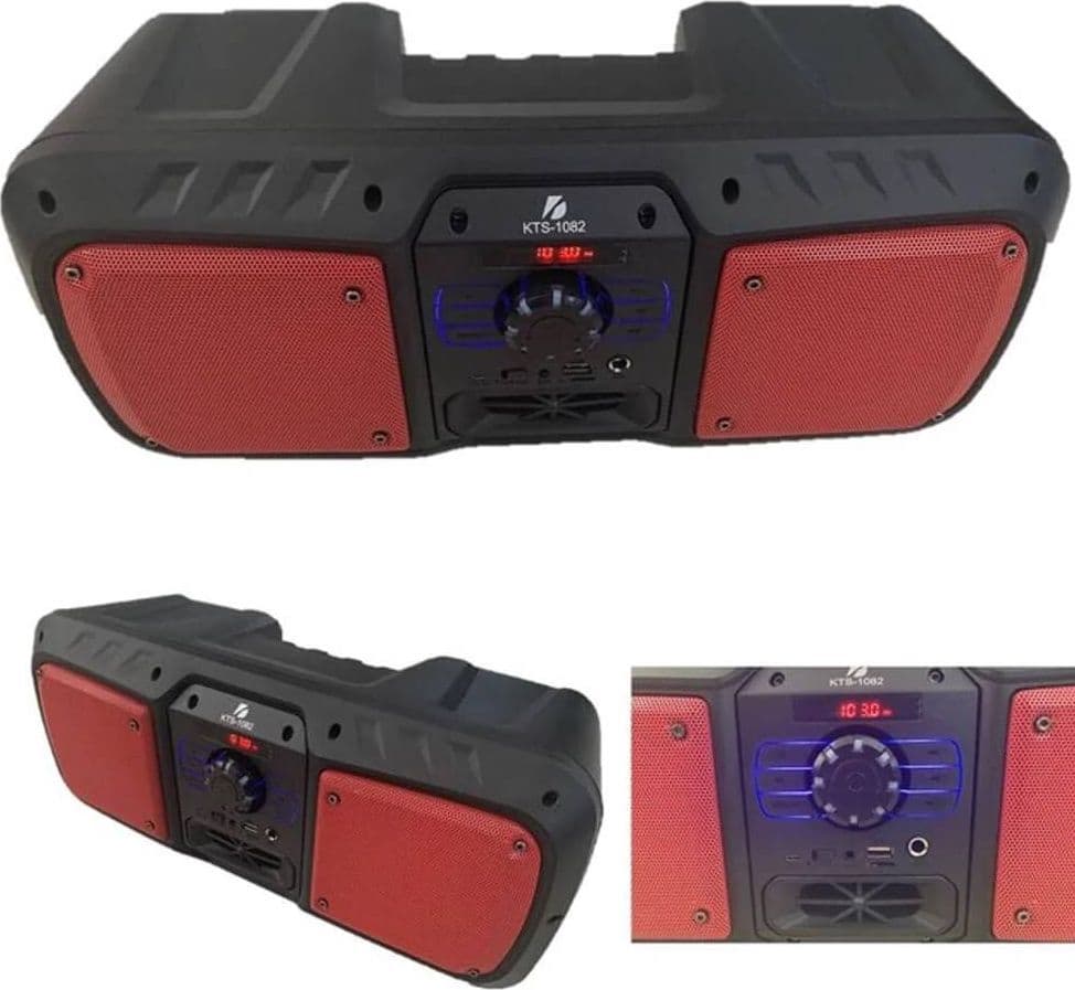 ALTOPARLANTE SPEAKER CASSA AMPLIFICATA BLUETOOTH KTS-1082 RADIO FM TF USB AUX MIC - 5