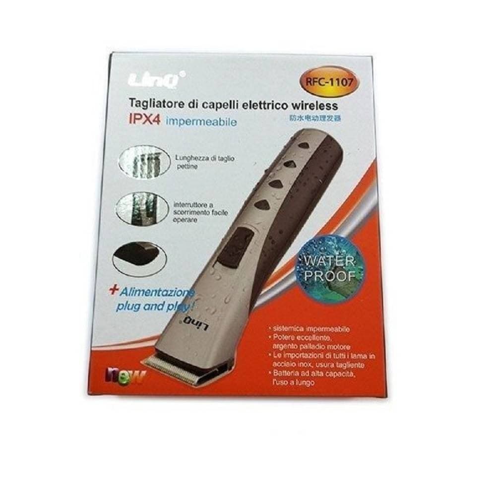 RASOIO ELETTRICO TAGLIA CAPELLI REGOLA BARBA IMPERMEABILE RICARICABILE RFC-1107 - 2