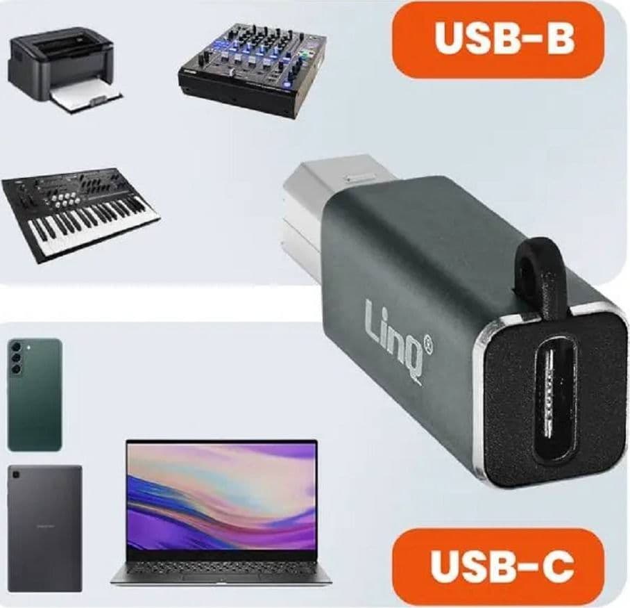 ADATTATORE DA TYPE-C FEMMINA A USB-BM MASCHIO PER STAMPANTI SINTETIZZATORI TPC9104 - 9