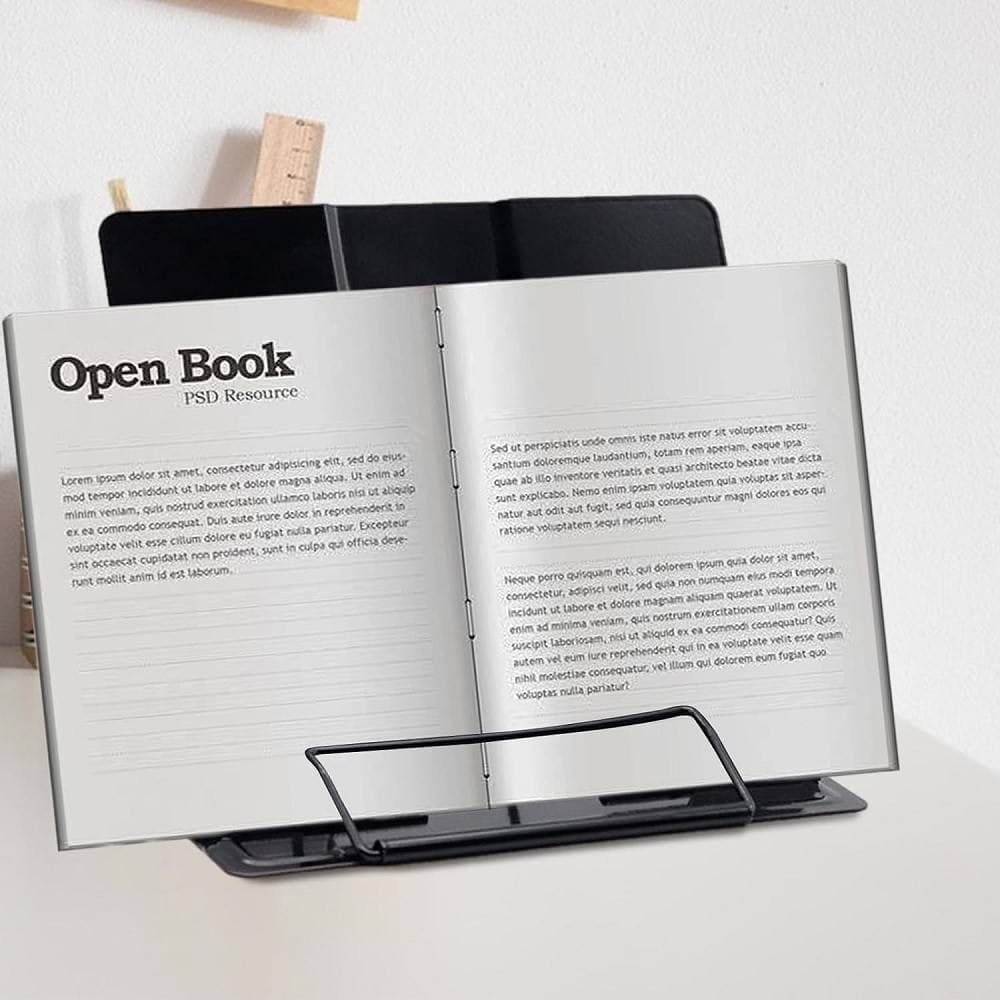 POGGIA LIBRI PIEGHEVOLE ESPOSITORE IN METALLO PORTA DOCUMENTI REGOLABILE LETTURA - 21