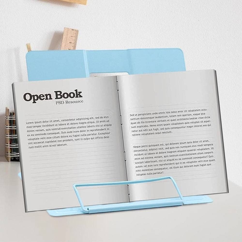 POGGIA LIBRI PIEGHEVOLE ESPOSITORE IN METALLO PORTA DOCUMENTI REGOLABILE LETTURA - 27