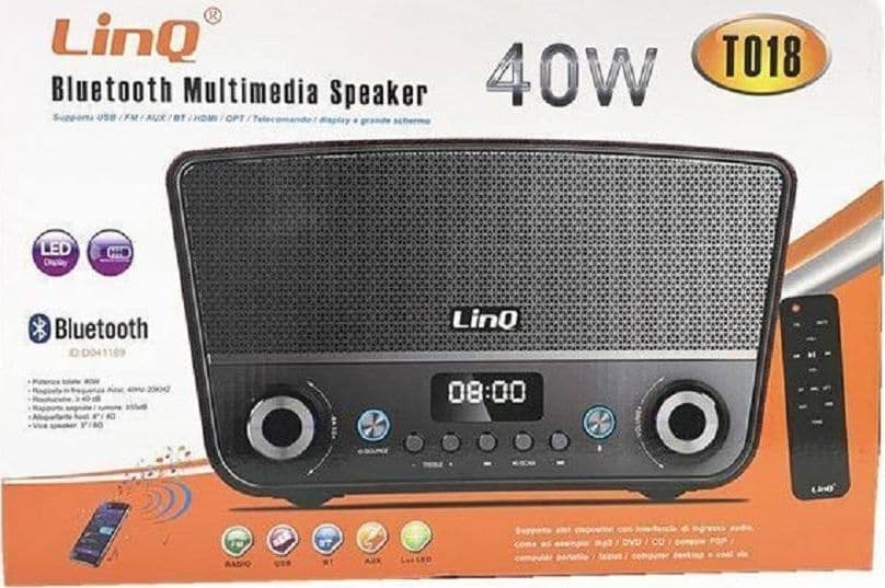 CASSA SPEAKER ALTOPARLANTE BLUETOOTH MULTIMEDIA 40W LCD RADIO FM MICROSD USB T018 - 2