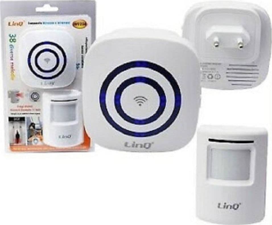 CAMPANELLO WIRELESS SENZA FILI 38 MELODIE SENSORE INFRAROSSI PER CASE UFFICI W0256 - 3