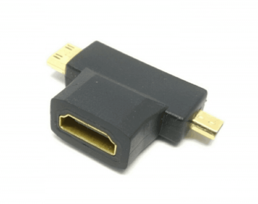 ADATTATORE VIDEO CONVERTIRE SPINA HDMI FEMMINA A MINI E MICRO HDMI MASCHIO HF-103 - 2