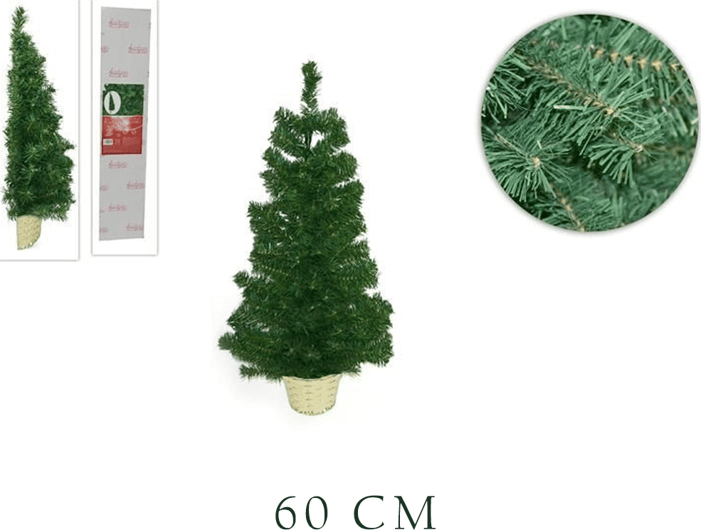 ALBERO DI NATALE A MURO ANGOLARE A PARETE 60 CM ECOLOGICO 80 PUNTE ARTIFICIALI - 2