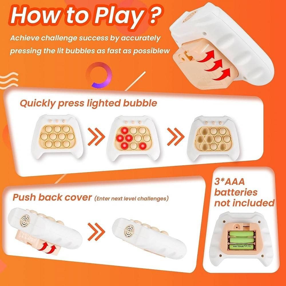 GIOCATTOLO POPIT FIDGET ELETTRONICO CONSOLE GIOCO A DECOMPRESSIONE PER BAMBINI - 7