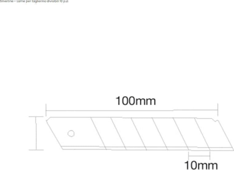 Lame Silverline di ricambio per taglierino 10 pezzi Alta resistenza Silverline