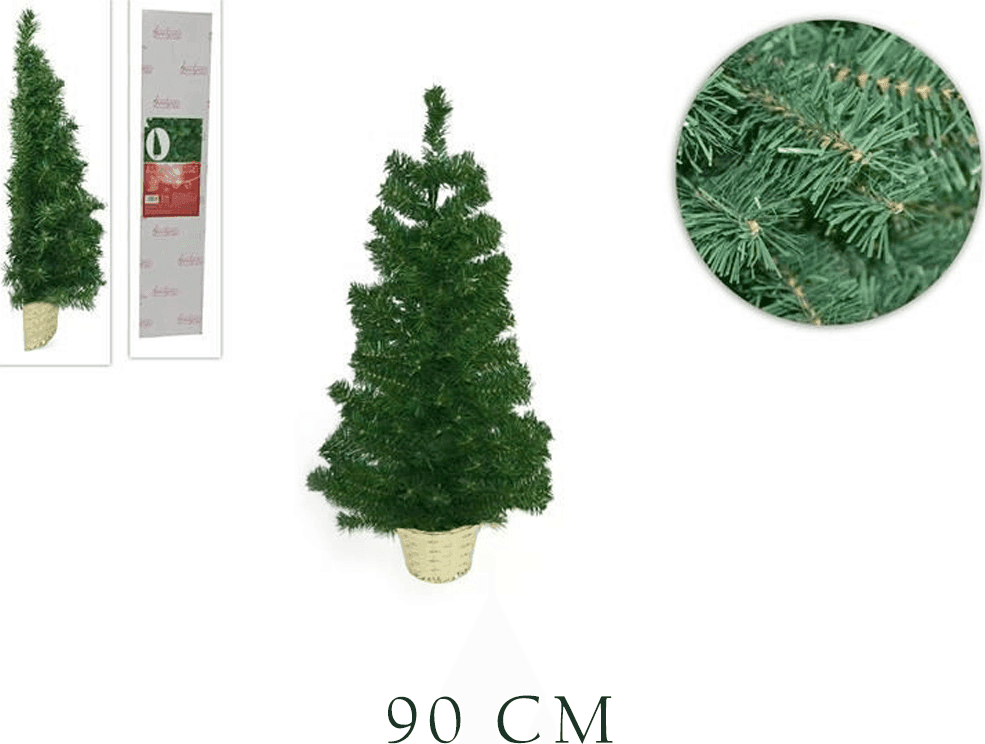 ALBERO DI NATALE A MURO ANGOLARE A PARETE 90 CM ECOLOGICO 108 PUNTE ARTIFICIALI - 2