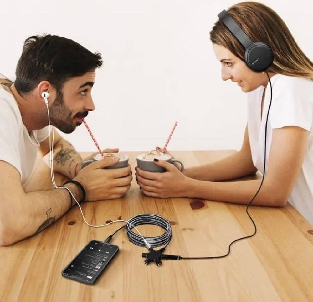 CAVO AUDIO DA LIGHTNING A 5X JACK AUX FEMMINA ADATTATORE 5 IN 1 DA 30 CM IP5013 - 8