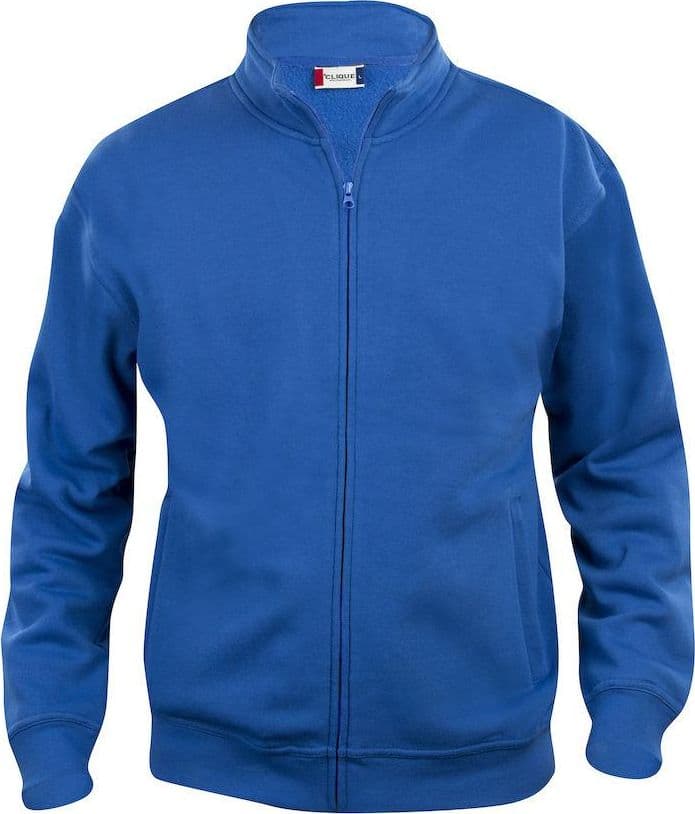 Felpa Basic Cardigan Royal Azzurro Giacca in Felpa con Zip Intera e Tasche Uomo Taglie Forti - 2