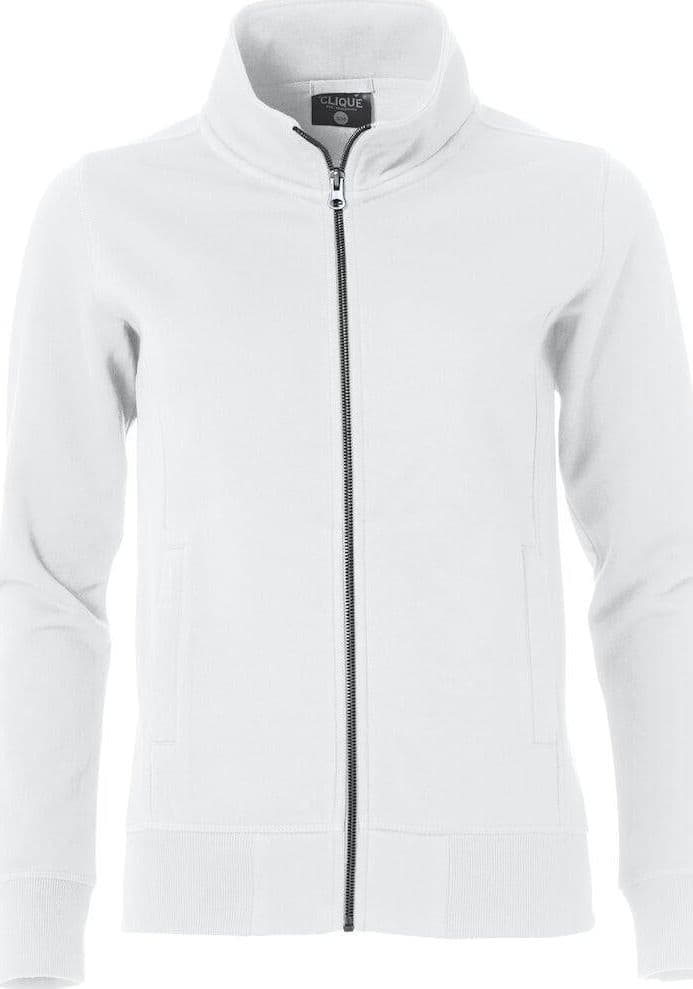 Felpa Classic Cardigan Bianco Donna Giacca in Felpa con Zip - 2