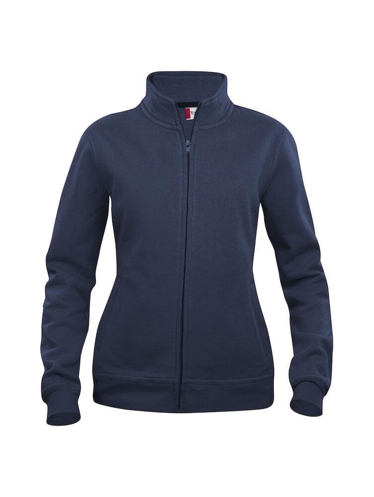 Felpa Basic Cardigan Blu Giacca in Felpa con Zip Intera e Tasche Donna - 2