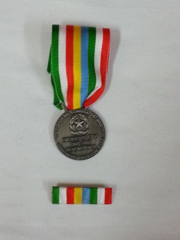 Emergenza Etna - Nastro / nastrino / medaglia - 2