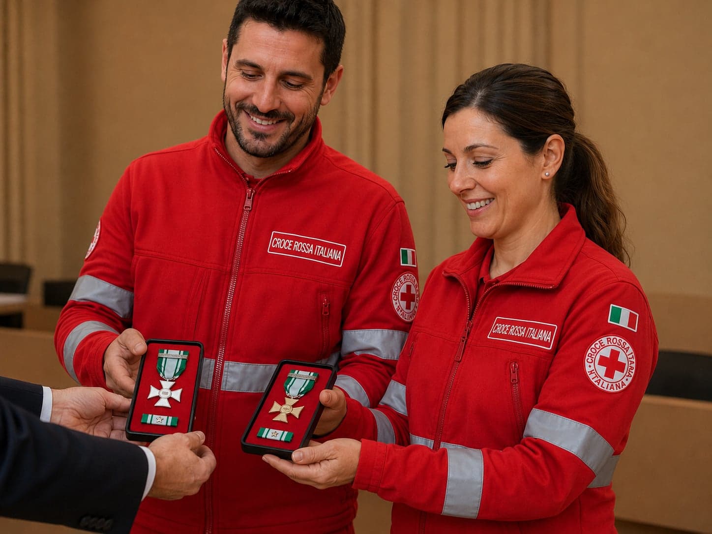 Croce Anzianità 15 anni Croce Rossa Italiana con scatola - 3