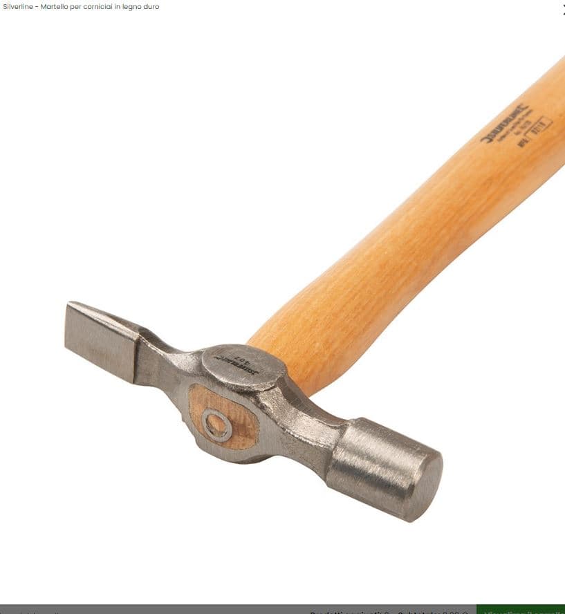 Martello testa Silverline perno in acciaio manico in legno di noce 110g Offerta in Martelli per muratura Eternal Brico - Ariano Irpino, commercioVirtuoso.it