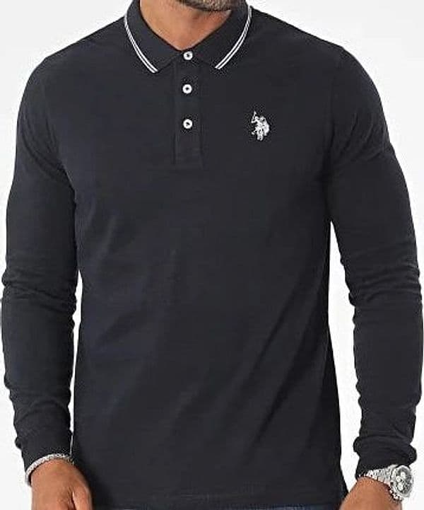 Polo manica lunga blu – S – U.s. Polo Assn. – maglia
